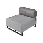 مبل اداری تک نفره مدل Sofa-Turin-1n-WH بدون دسته